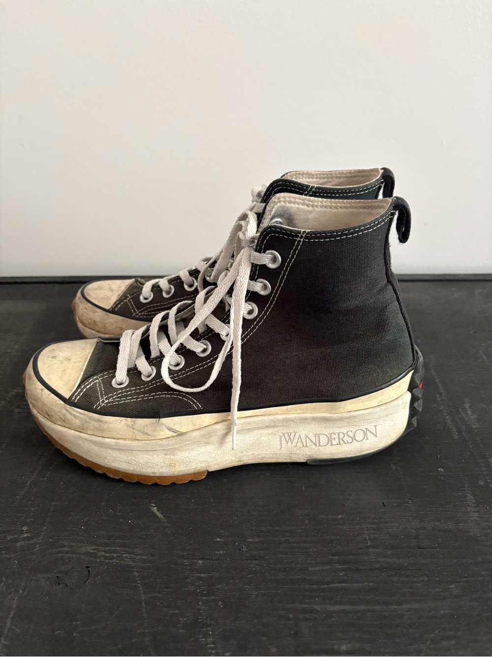 JW ANDERSON x Converse Black and White High-Top Platform Sneakers